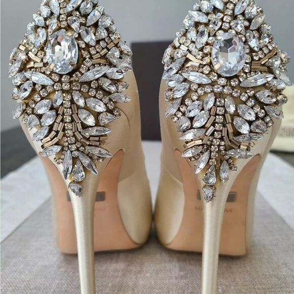 Badgley Mischka Women's Kiara Dress Pump, Ivory, 5.5 M New $285 - Picture 2 of 4